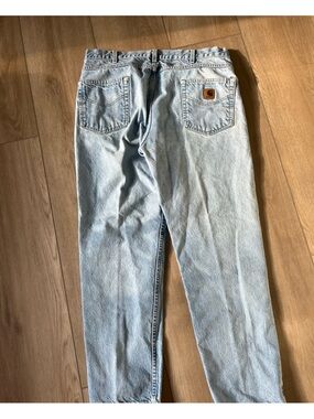 Vintage Carhartt Men's Light Wash Denim Jeans